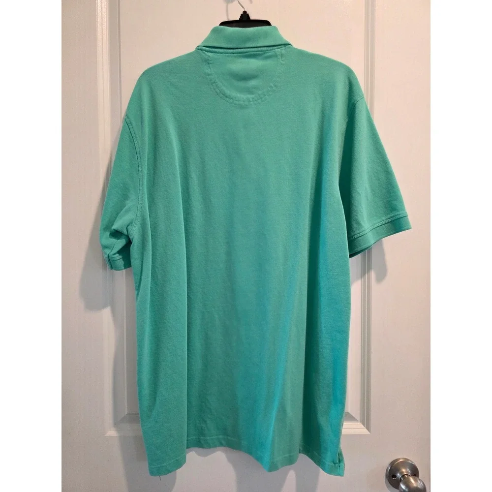 Men's sz XL Izod Heritage Polo‎ Mint Green Short Sleeve 100% Cotton Pique Shirt